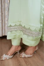 SATIN STRAIGHT SET - LIGHT GREEN - Image 8