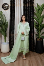 SATIN STRAIGHT SET - LIGHT GREEN - Image 2