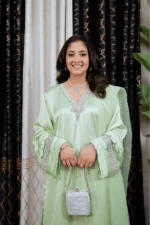 SATIN STRAIGHT SET - LIGHT GREEN