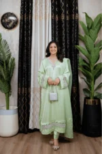 SATIN STRAIGHT SET - LIGHT GREEN - Image 3
