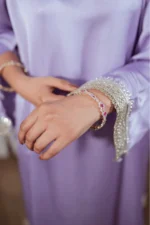 SATIN FLAPPER SET - LILAC - Image 5