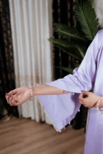 SATIN FLAPPER SET - LILAC - Image 7