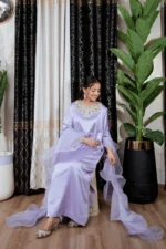 SATIN FLAPPER SET - LILAC - Image 3