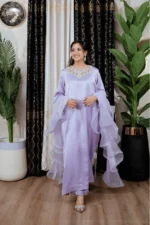 SATIN FLAPPER SET - LILAC - Image 2