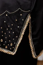 SATIN FARSHI SET - BLACK - Image 9