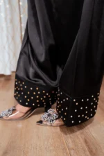 SATIN FARSHI SET - BLACK - Image 6