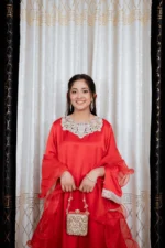 SATIN FLAPPER SET - FRESH RED