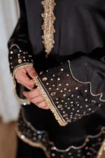 SATIN FARSHI SET - BLACK - Image 4