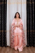 SATIN FARSHI SET - PEACH