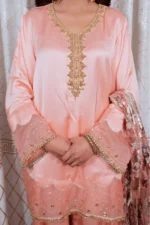 SATIN FARSHI SET - PEACH - Image 6