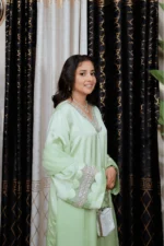 SATIN STRAIGHT SET - LIGHT GREEN - Image 6