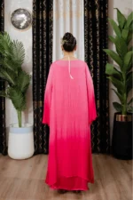 OMBRE CHIFFON GOWN - PINK - Image 4