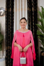 OMBRE CHIFFON GOWN - PINK - Image 2