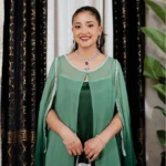 OMBRE CHIFFON GOWN - GREEN