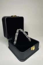 RHODIUM SILVER EMBELLISHED BANGLE - Image 2