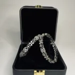 RHODIUM SILVER EMBELLISHED BANGLE