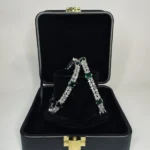 RHODIUM GREEN TRICOLOR BANGLE