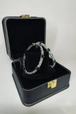 RHODIUM GREEN TRICOLOR BANGLE - Image 2