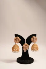 NOOR BINDI AND EARRING SET - BLUSH PINK - Image 2