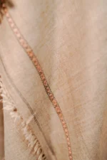 NOOR E ALAM LUXURY MEN'S SHAWL - BEIGE - Image 3